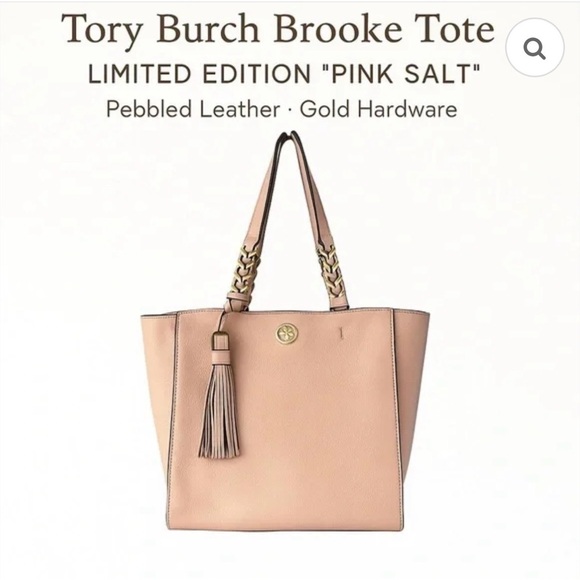 Tory Burch Handbags - Authentic Limited Edition Tory Burch Brooke Tote “Pink Salt” 12”x 12” + Dust Bag